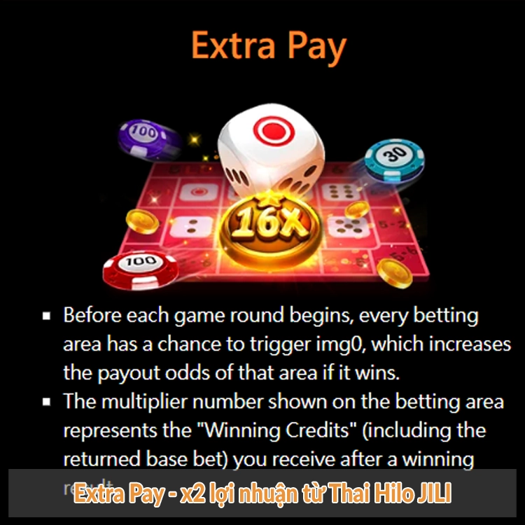 Extra Pay - x2 lợi nhuận từ Thai Hilo JILI